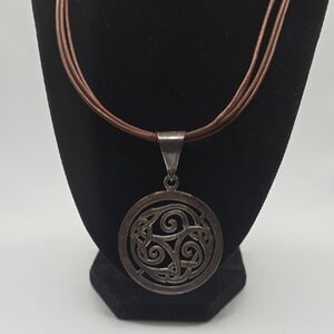 Silpada Brown Celtic Pendant Necklace